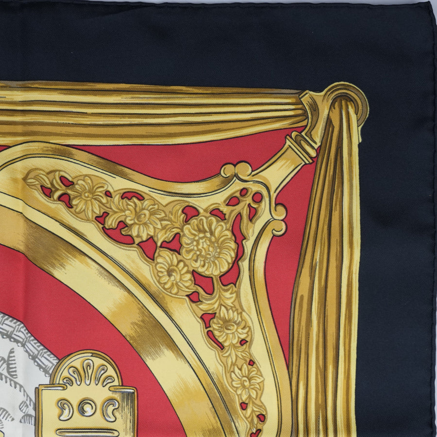 HERMES  Carre 90 Black Scarf