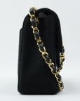 CHANEL 1986-1988 Cotton Jersey Mini Matelassé Shoulder Bag