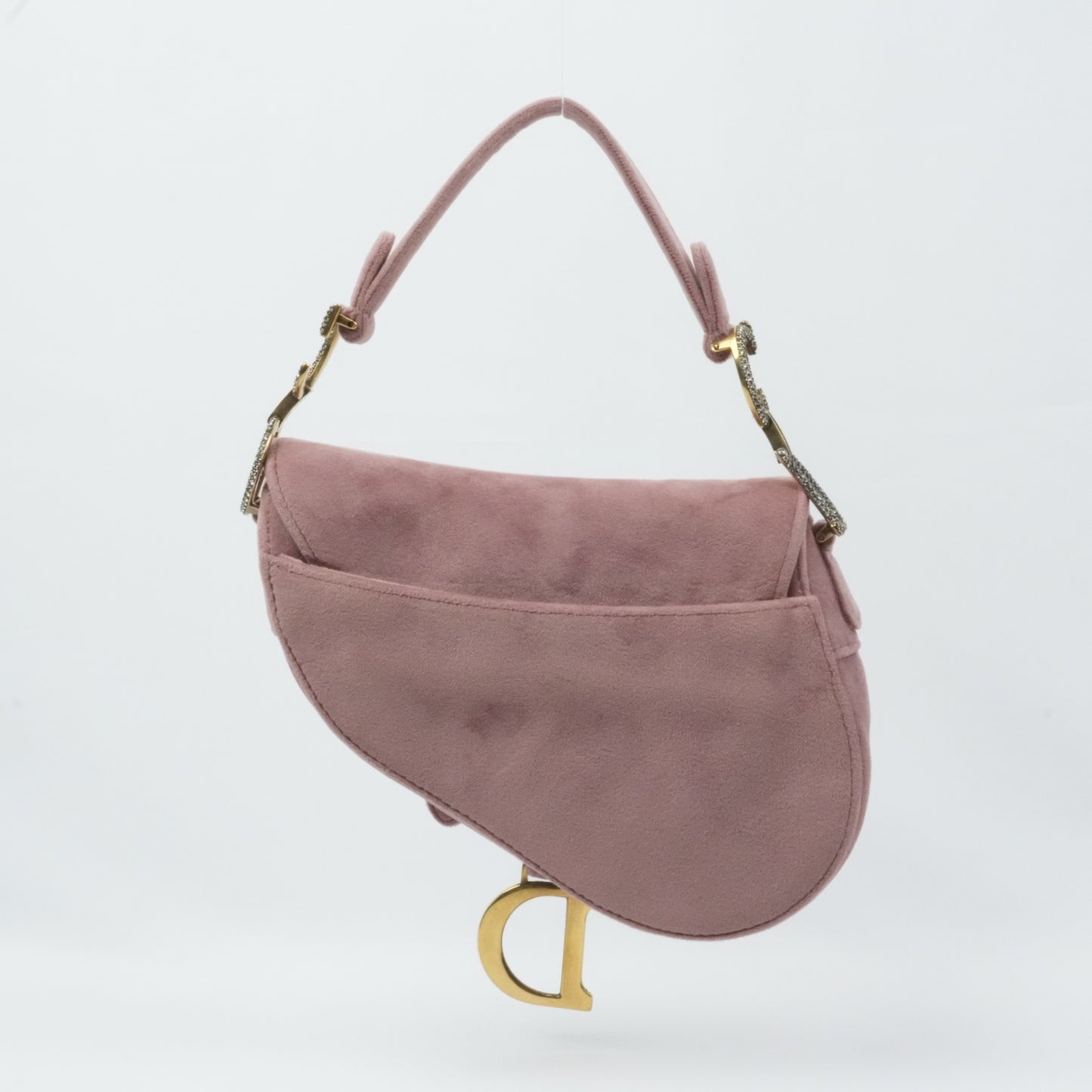 CHRISTIAN DIOR Velvet Saddlebag Handbag