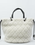 CHANEL Coco Neige Matelassé Drawstring Handbag/Shoulder Bag 2Way