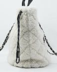 CHANEL Coco Neige Matelassé Drawstring Handbag/Shoulder Bag 2Way