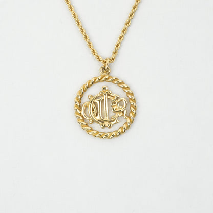 CHRISTIAN DIOR Round Circle Necklace