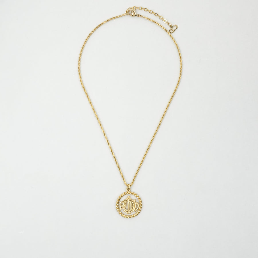 CHRISTIAN DIOR Round Circle Necklace