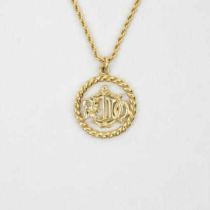 CHRISTIAN DIOR Round Circle Necklace