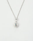 Opal Gemstone with Diamond Necklace