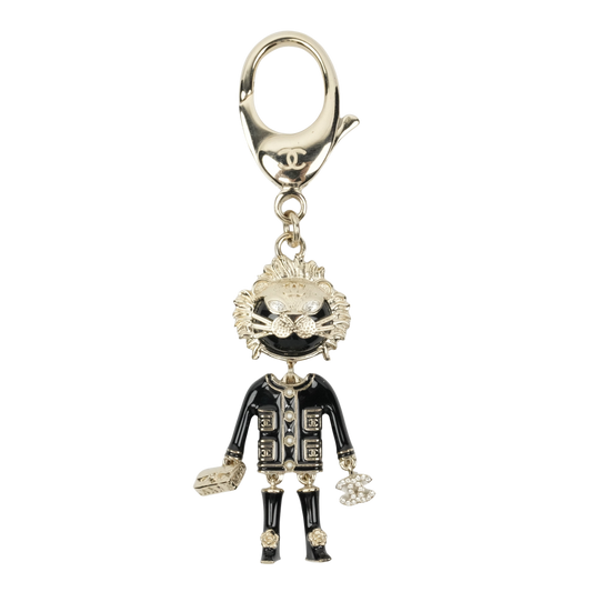 CHANEL Coco Mark Lion Rhinestone Keychain OTHER ACCESSORY