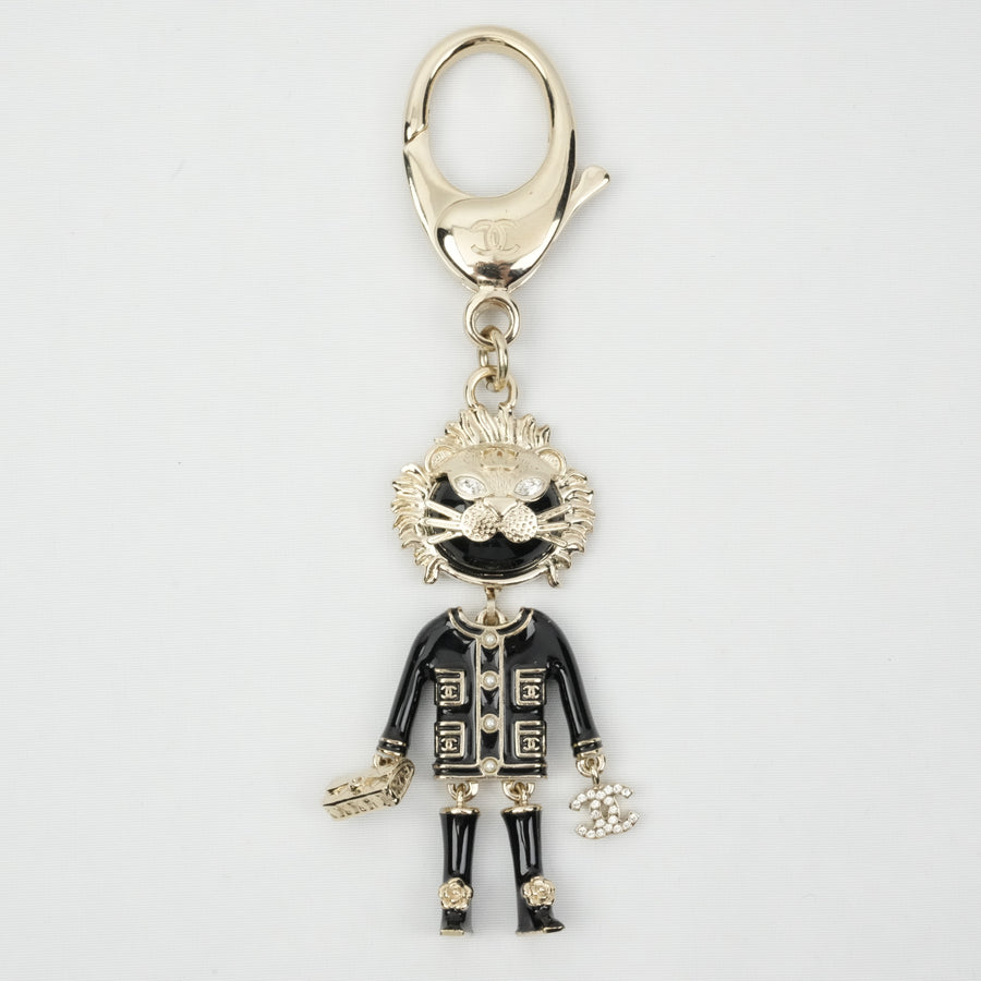 CHANEL Coco Mark Lion Rhinestone Keychain OTHER ACCESSORY