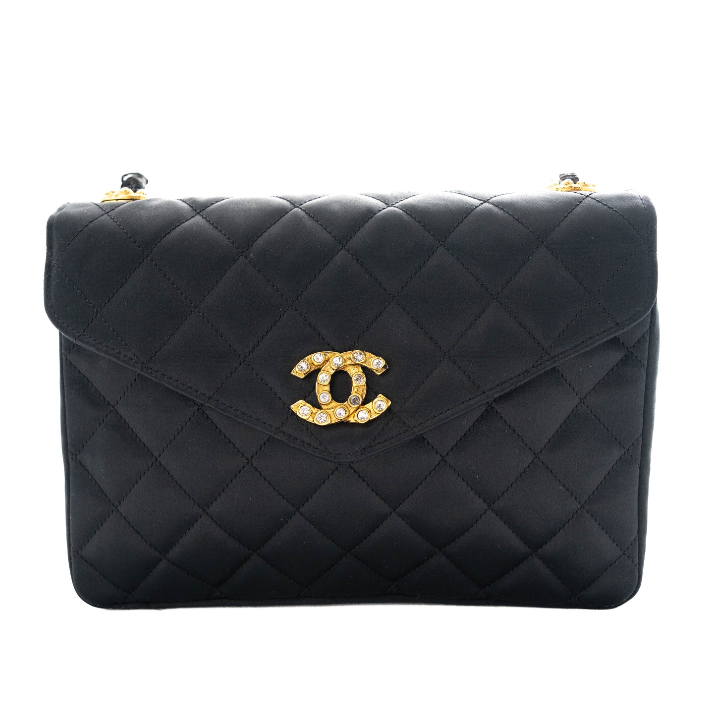 CHANEL 1996-1997 With No. 0 Matelassé and Bijou Chain Shoulder Bag