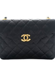 CHANEL 1996-1997 With No. 0 Matelassé and Bijou Chain Shoulder Bag