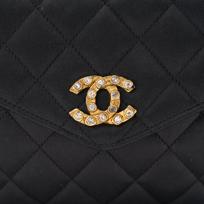 CHANEL 1996-1997 With No. 0 Matelassé and Bijou Chain Shoulder Bag