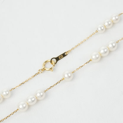 TASAKI K18 Pearl (Main Stones: 4.5-4.8mm) 6.4g Necklace