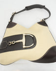 GUCCI Horsebit Hobo Straw Handbag/Shoulder Bag