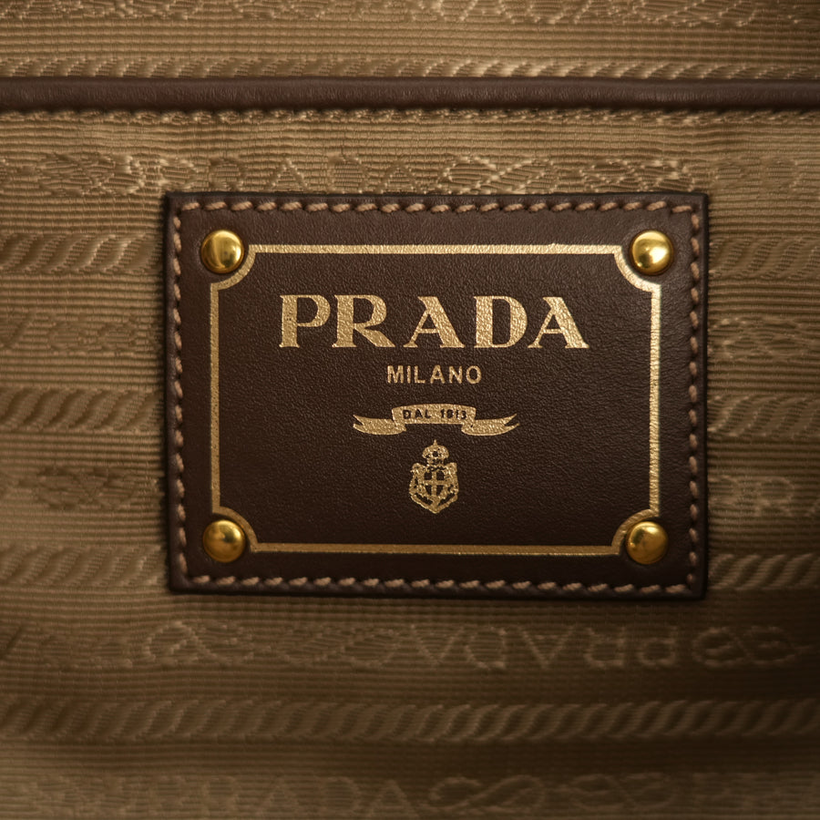 PRADA Jacquard Handbag/Shoulder Bag 2Way