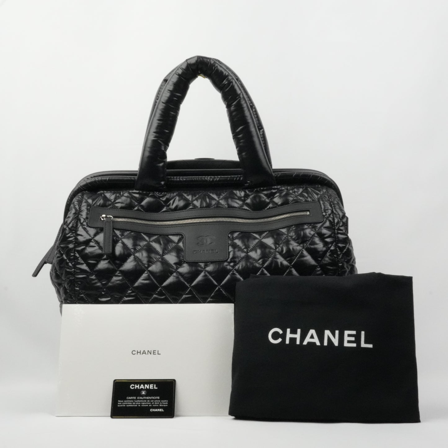 CHANEL Coco Cocoon Carrier Bag with 2 Wheels/Handbag 2Way