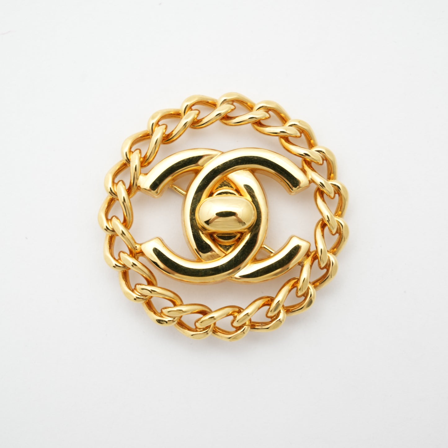 CHANEL Brooch Turn Lock