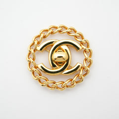 CHANEL Brooch Turn Lock