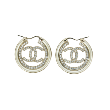 CHANEL Rhinestone Earrings