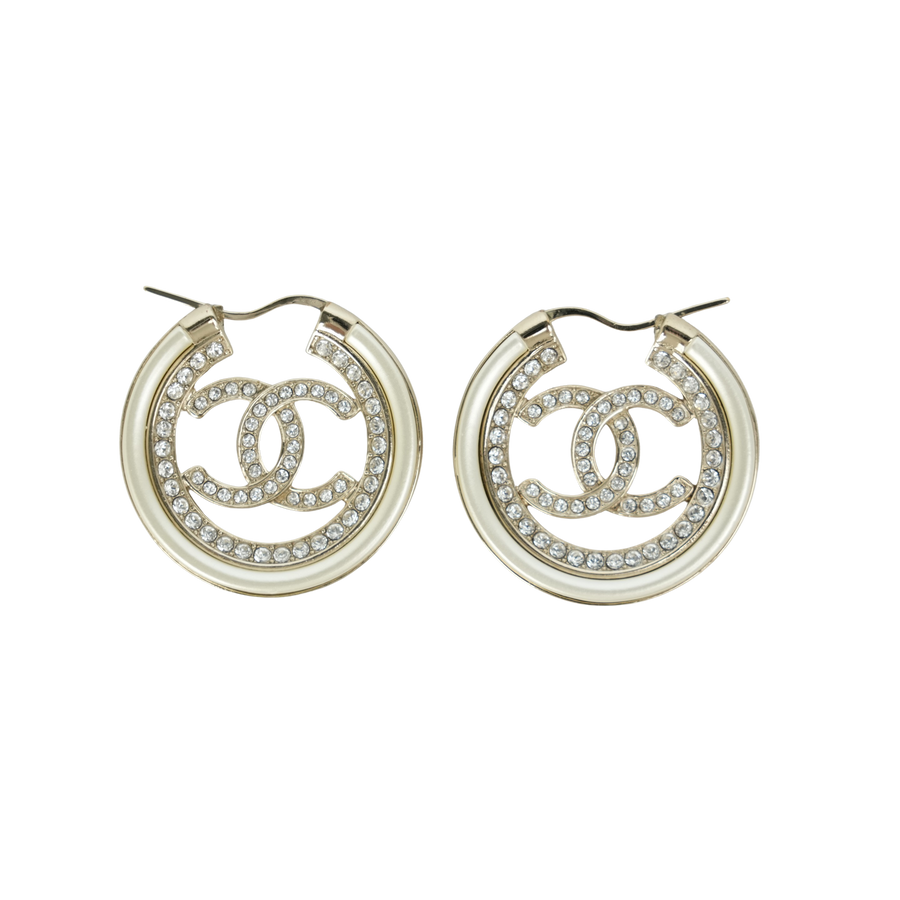 CHANEL Rhinestone Earrings