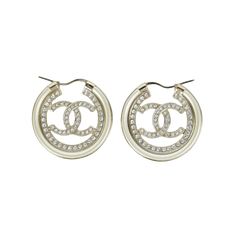 CHANEL Rhinestone Earrings