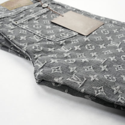 LOUIS VUITTON Monogram Denim Tagged Pants