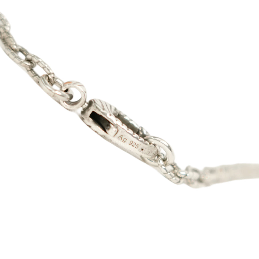 GUCCI SV925 Arabesque Interlocking GG Logo Necklace