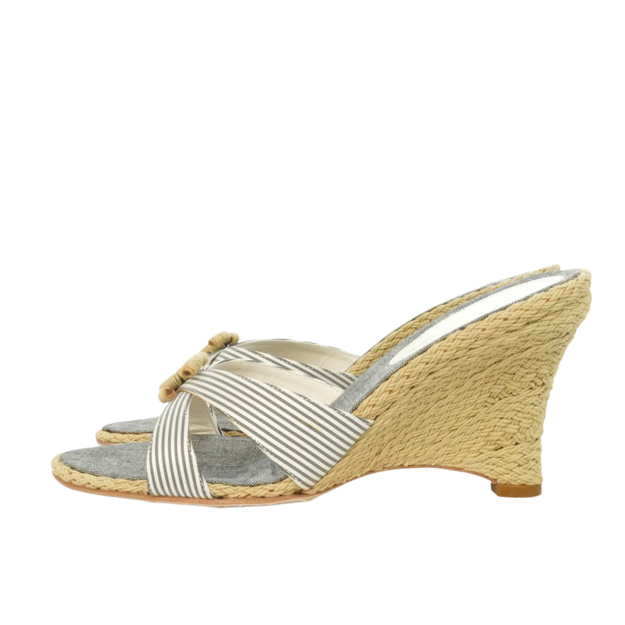 CHANEL Coco Mark Marine Mules Sandals