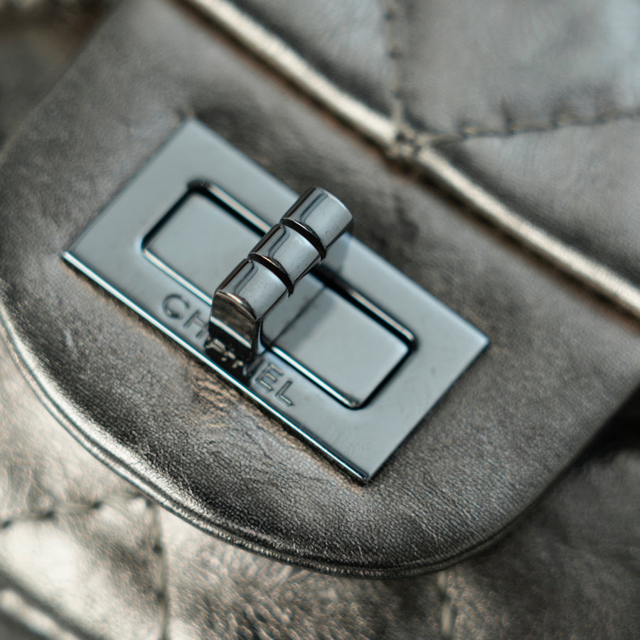 CHANEL 2006–2008 2.55 Matelassé Chain Shoulder Bag