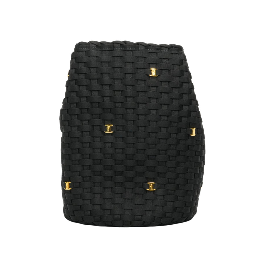 SALVATORE FERRAGAMO Vara Fabric Backpack/Shoulder Bag