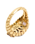 Vintage-Style Rhinestone Adjustable Ring(Gold-Plated Brass)
