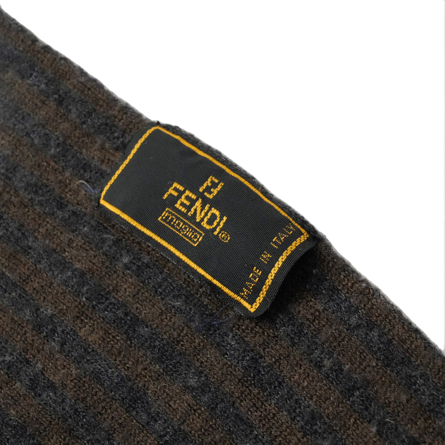 FENDI Zucca Pattern Scarf Stripe Square