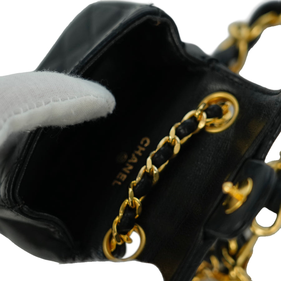 CHANEL Mini Mini Matelassé Lambskin Belt Bag