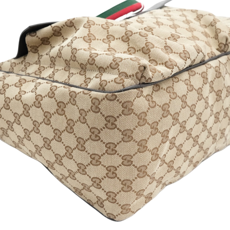 GUCCI  GG Canvas Sherry Line 161836 Tote Bag/Handbag