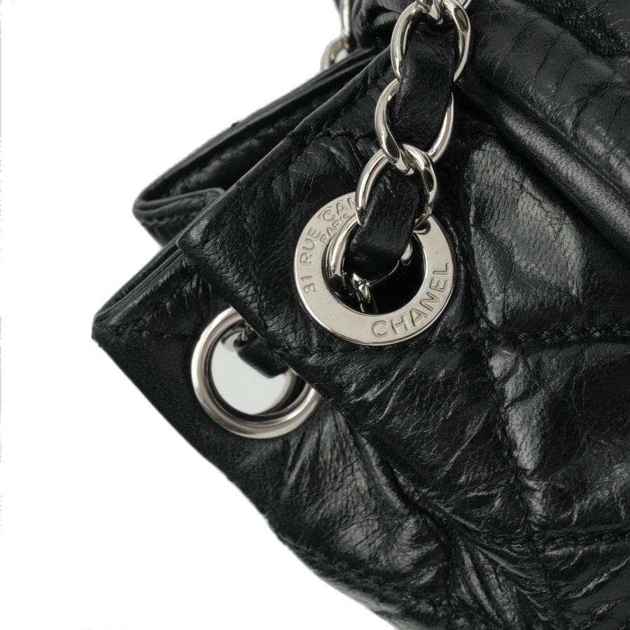 CHANEL 2009-2010 Matelassé Coco Mark Lambskin Shoulder Bag