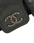 CHANEL 2009-2010 Matelasse Caviar Skin Coco Mark Handbag/Shoulder Bag