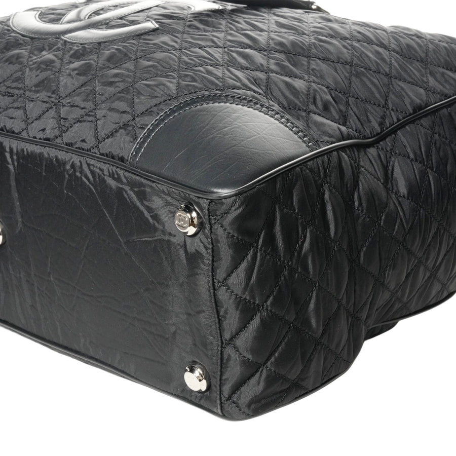 CHANEL 2005–2006 Paris-New York Boston Bag Nylon Handbag / Travel Bag