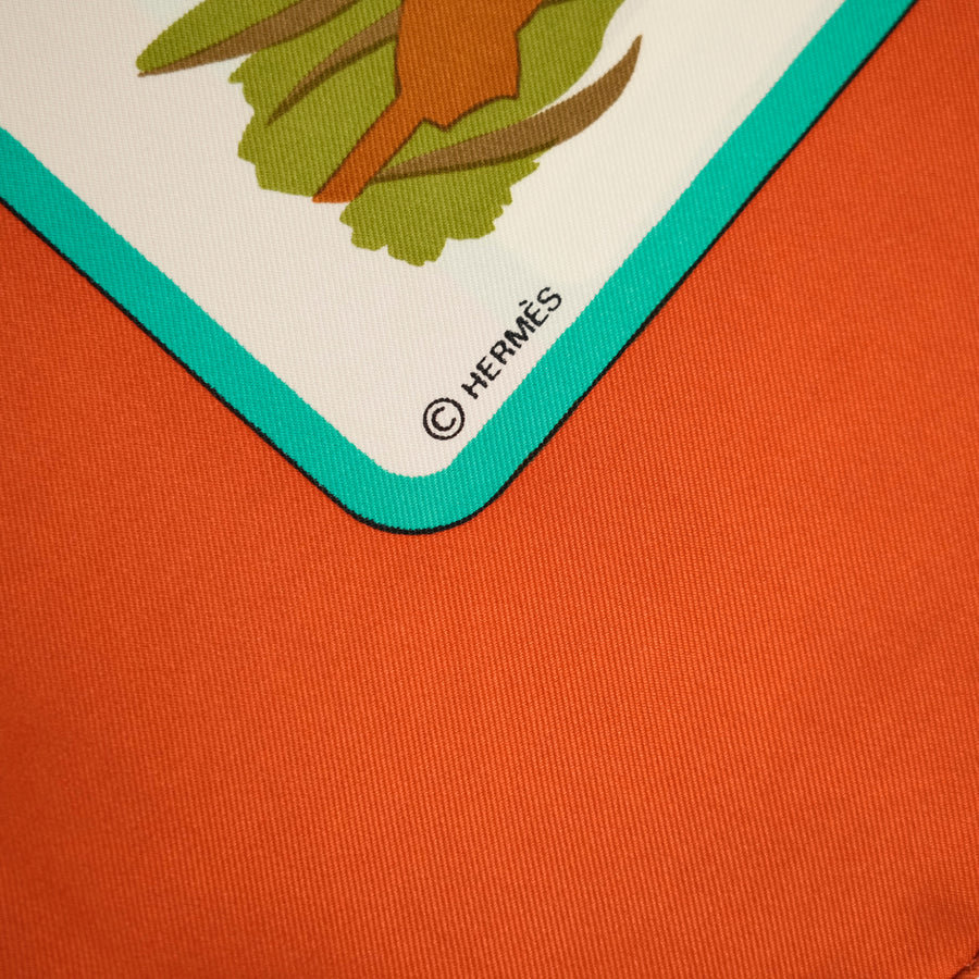 HERMES Carre 90 “Cols Verts” Mallard Scarf