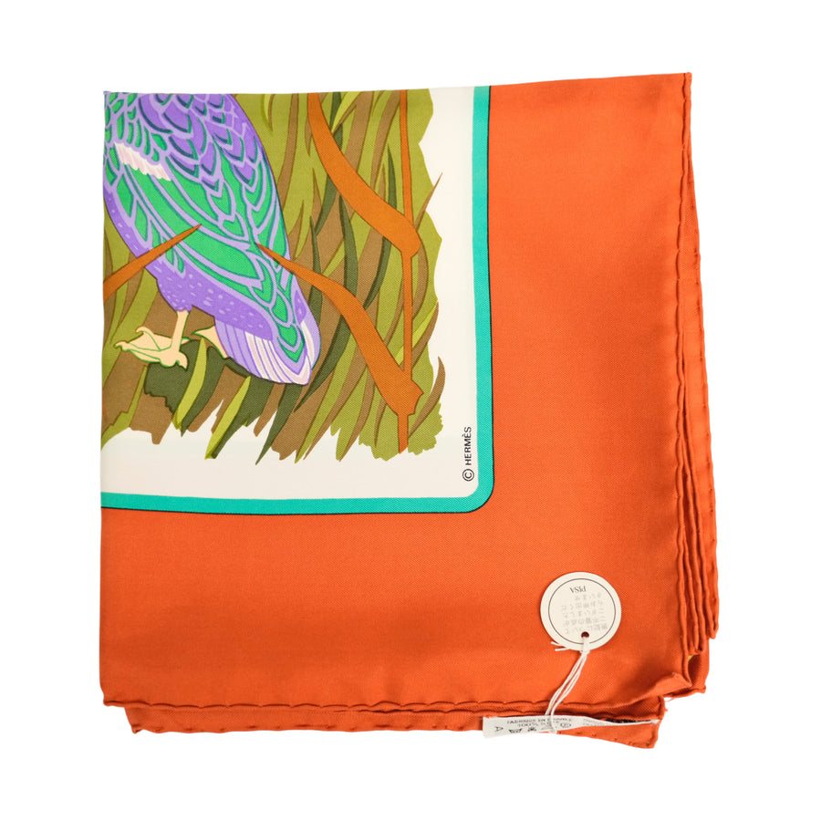 HERMES Carre 90 “Cols Verts” Mallard Scarf