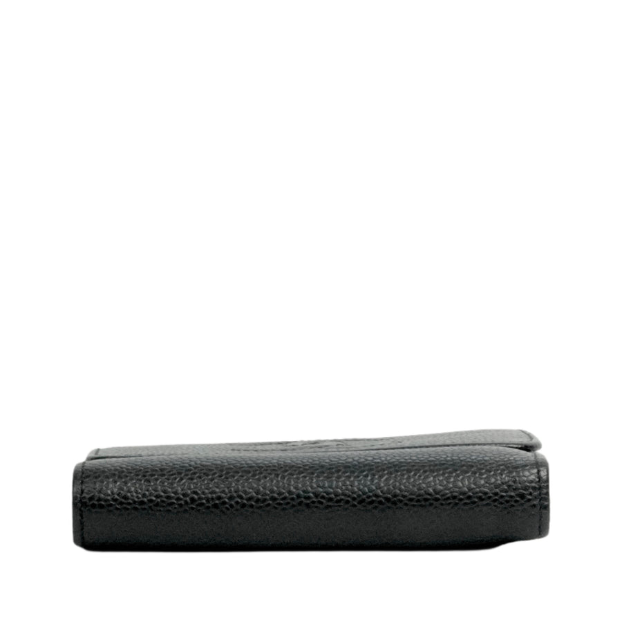 CHANEL 2003–2004 Caviar Leather Tri-Fold Wallet