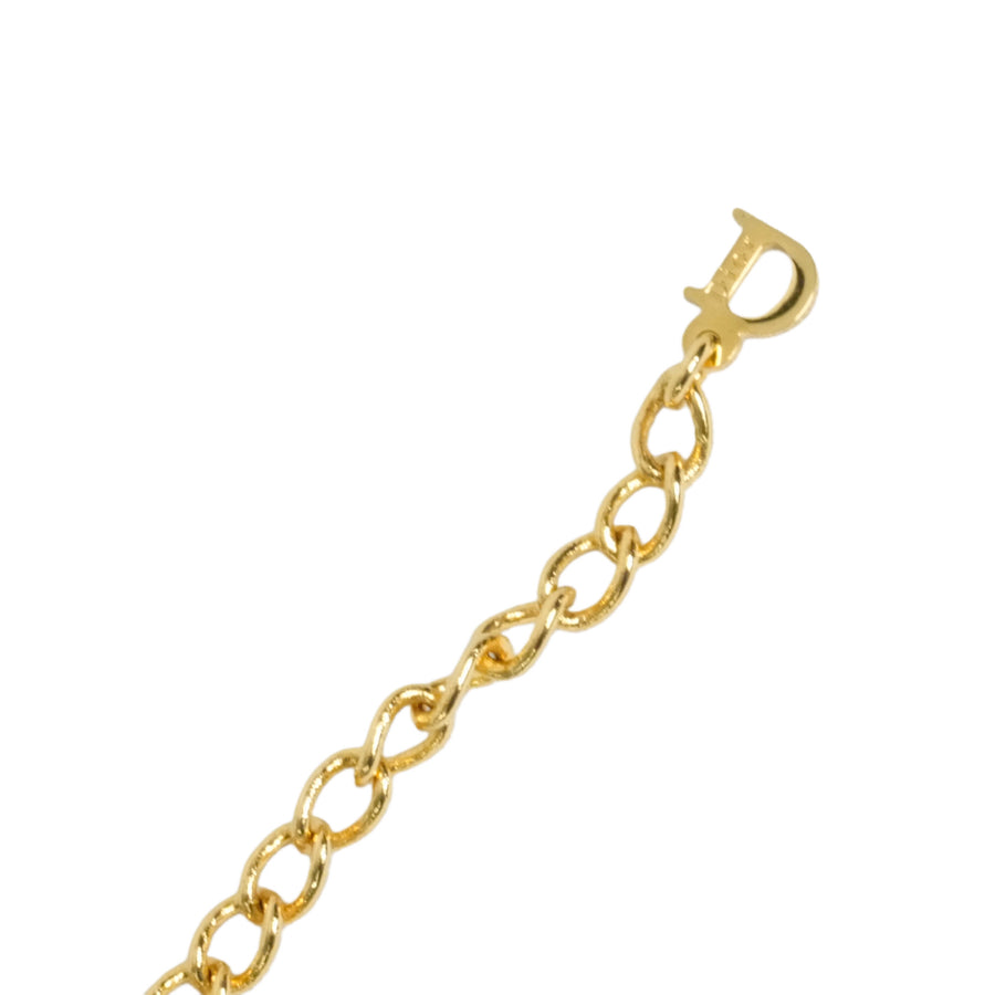 CHRISTIAN DIOR Trotter Line Stone Necklace