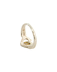 TIFFANY & CO. SV925 K18YG Open Heart Ribbon Ring