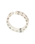 Vintage-Style Cross Motif Stone Open Ring
