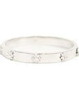 Vintage-Style Flower Motif Rhinestone Bangle