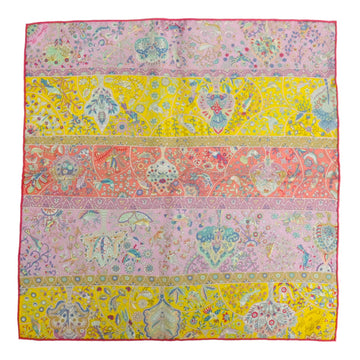 HERMES Carre 45 In the Land of Blooming Birds Scarf