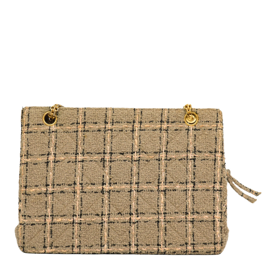 CHANEL 1994–1996 Chain Tweed Shoulder Bag