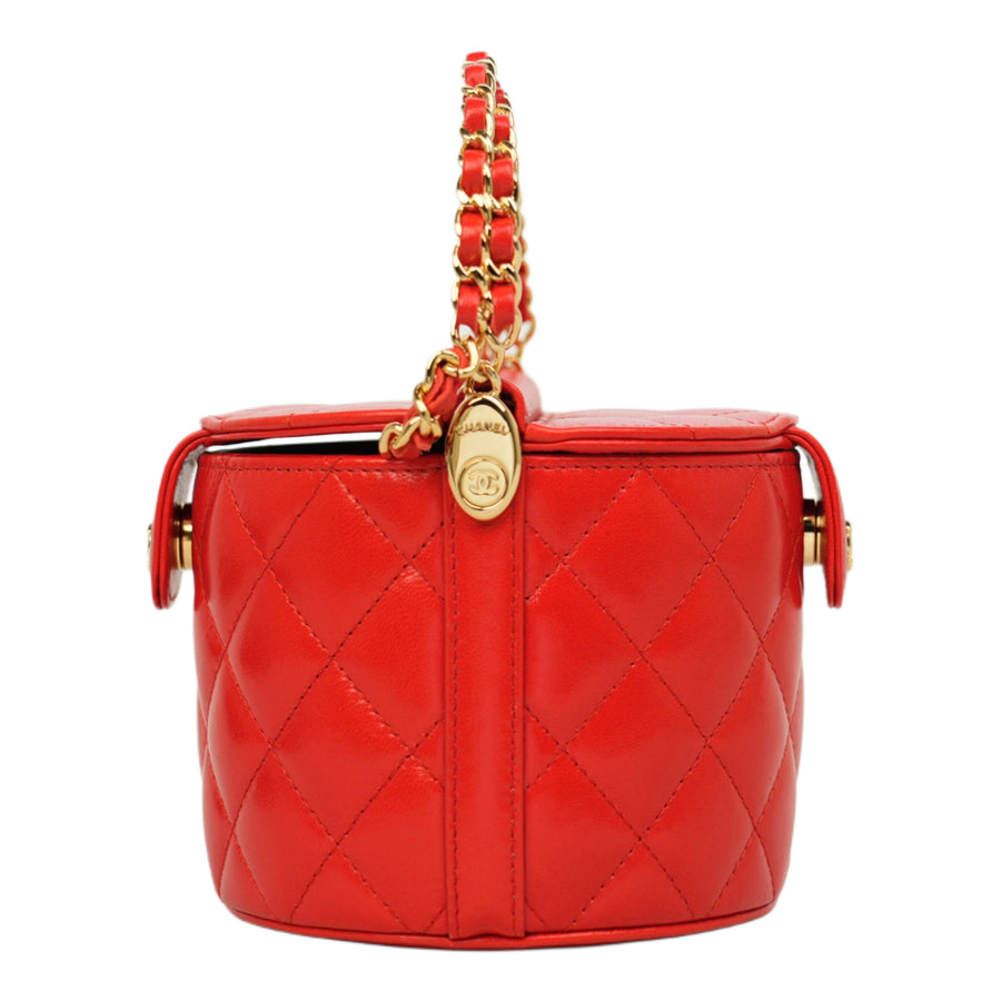 CHANEL Matelassé Lambskin Vanity Bag Handbag/Shoulder Bag