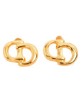 CHRISTIAN DIOR CD Logo Earrings