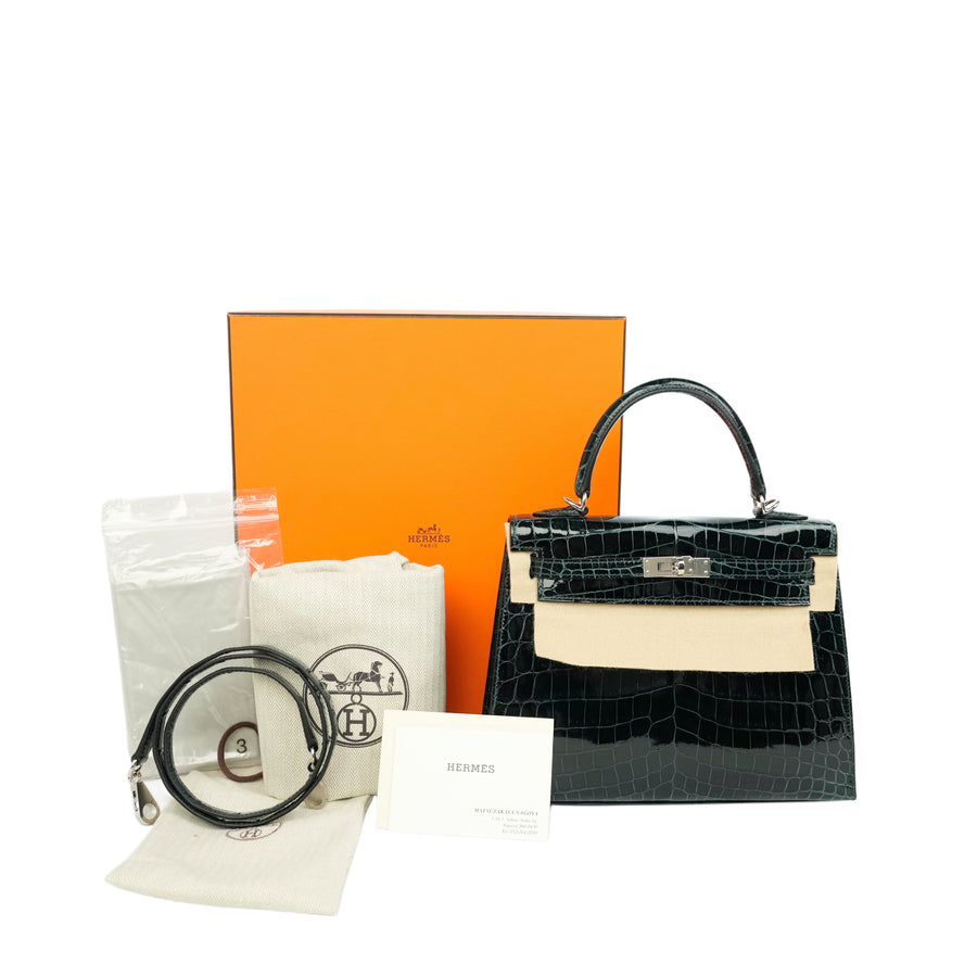 HERMES Crocodile Leather Kelly 25【JAPAN only Shipping】