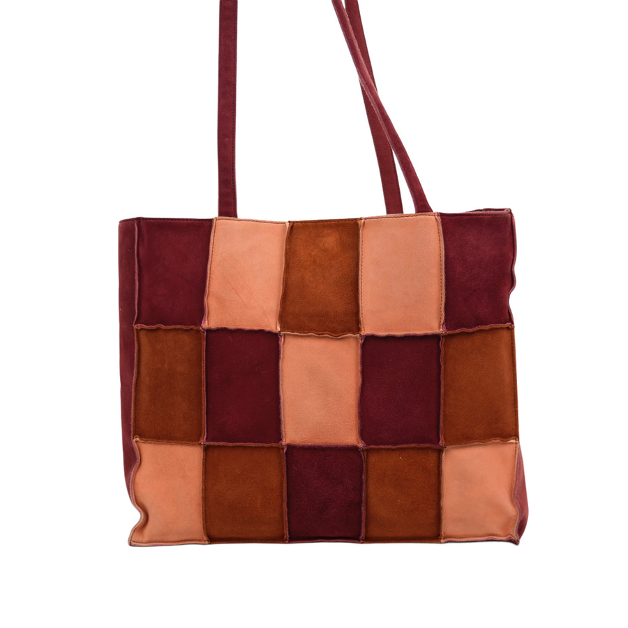 CHANEL 2000–2002 Patchwork Suede Tote Bag
