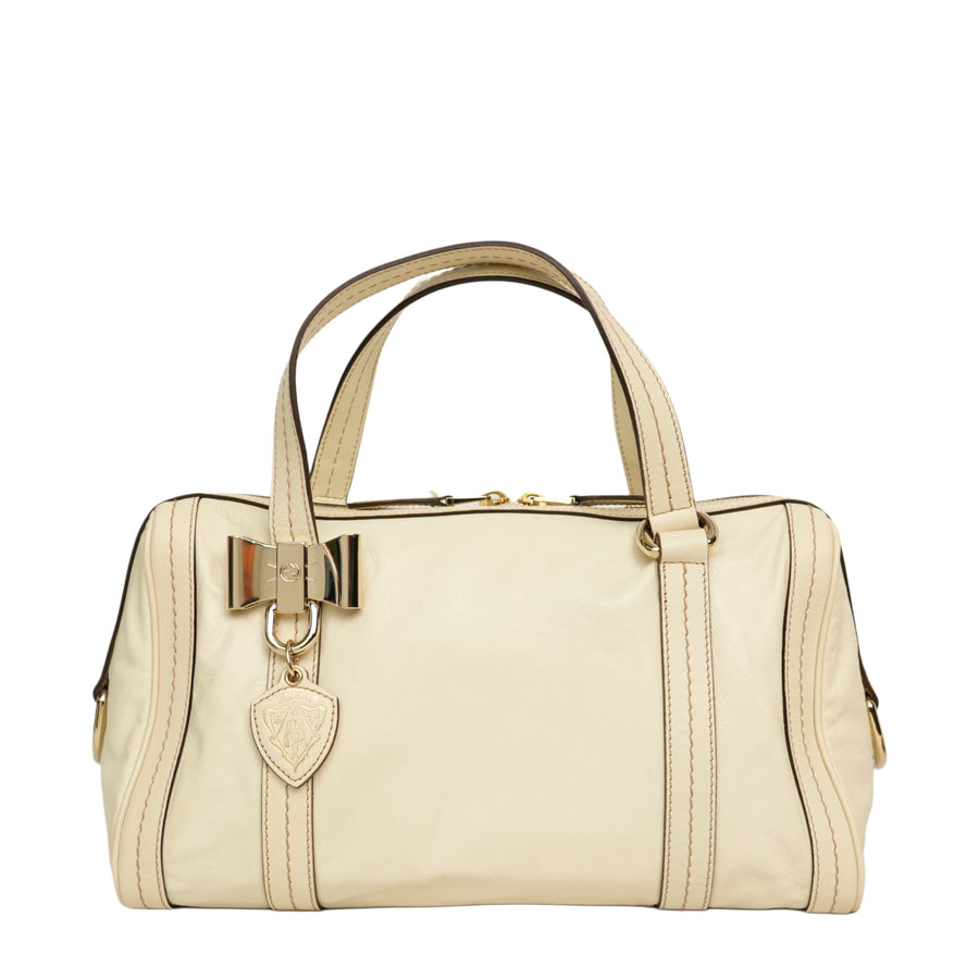 GUCCI Diamante Ribbon Boston 30 Handbag　