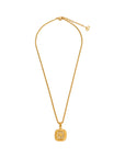 CHRISTIAN DIOR Square Dior Logo Rhinestone Necklace